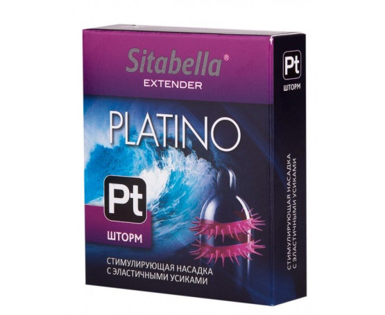 Стимулирующая насадка со спиралью из усиков Platino  Шторм 