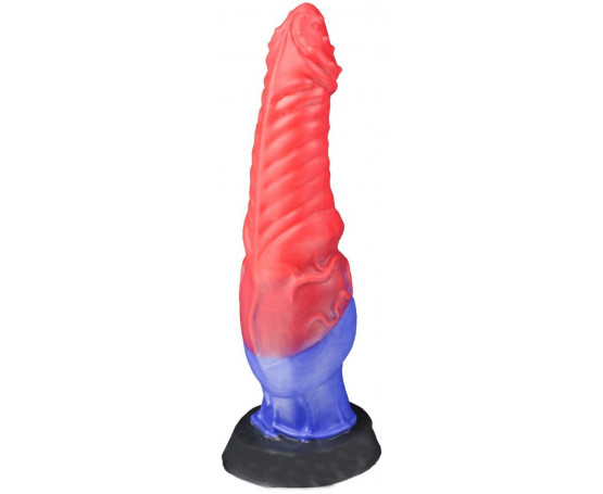 Красно-синий фаллоимитатор  Гиппогриф large  - 27 см.