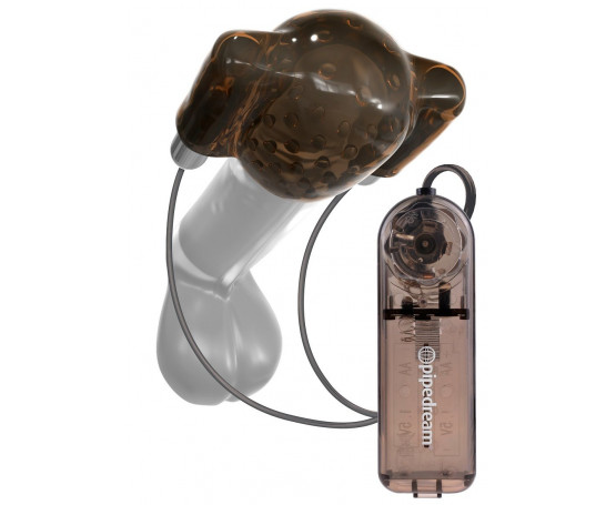 Дымчатый вибростимулятор головки пениса Dual Vibrating Head Teaser