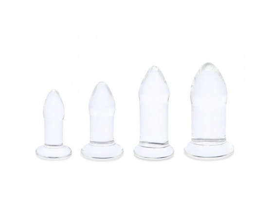 Набор из 4 тренировочных стеклянных расширителей Anal Dilators Set