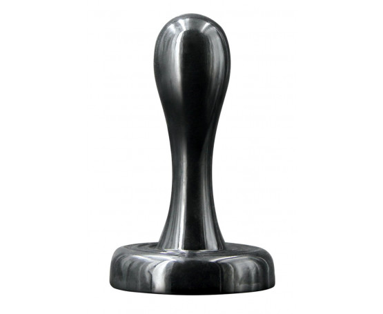 Черная анальная пробка Bowler Plug SM - 8,4 см.