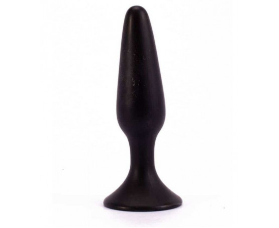 Чёрная анальная пробка с ограничительным основанием LURE ME Silicone Anal Plug - 12,1 см.