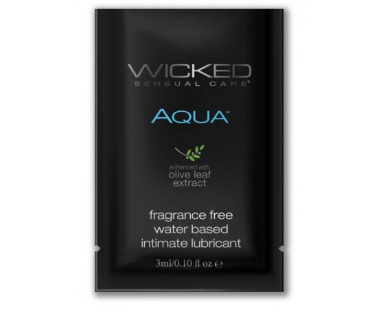 Легкий лубрикант на водной основе с алое Wicked Aqua - 3 мл.
