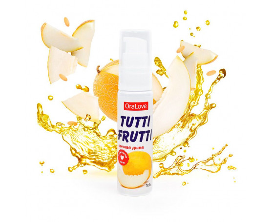 Гель-смазка Tutti-frutti со вкусом сочной дыни - 30 гр.