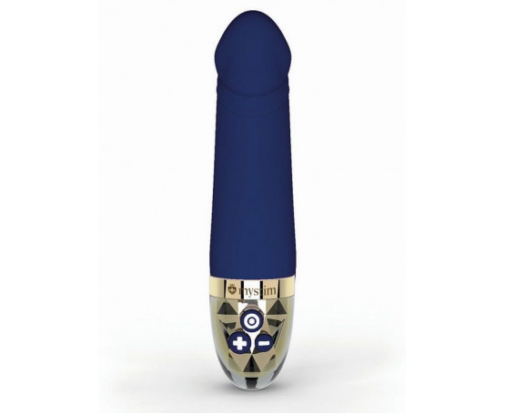 Синий вибратор для G-точки Real Deal Neal - 16,5 см.