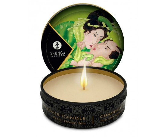 Массажная свеча Exotic Green Tea с ароматом зелёного чая - 30 мл.