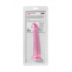 Розовый нереалистичный фаллоимитатор Jelly Dildo L - 20 см.