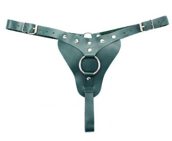 Изумрудные трусики с кольцом для насадок Emerald Panties