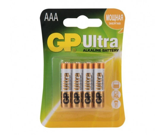 Батарейки алкалиновые GP Ultra Alkaline 24А AАA/LR03 - 4 шт.