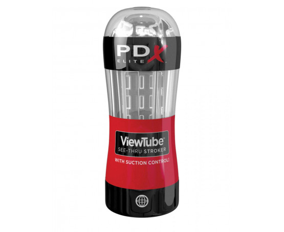 Прозрачный мастурбатор в тубе PDX Elite ViewTube See-Thru Stroker