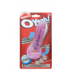 Фиолетовое эрекционное кольцо с вибрацией и пальчиком OYEAH PURPLE