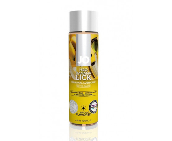 Лубрикант на водной основе с ароматом банана JO Flavored Banana Lick - 120 мл.