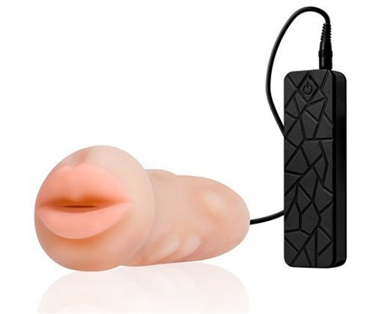 Мастурбатор-ротик с вибрацией REALSTUFF VIBRATING MASTURBATOR MOUTH