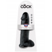 Чёрный фаллоимитатор-гигант 12  Cock with Balls - 30,5 см.