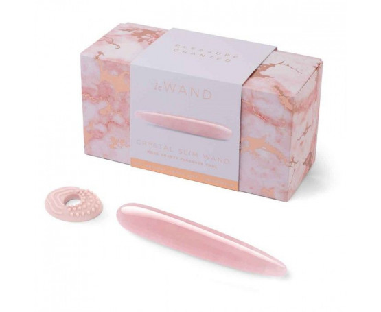 Массажер Le Wand Crystal Slim Wand из розового кварца