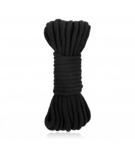 Черная хлопковая веревка для связывания Bondage Rope - 10 м.