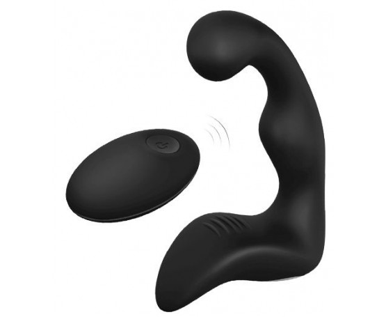 Черный вибромассажер простаты REMOTE BOOTY PLEASER 