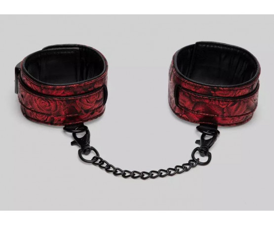 Красно-черные оковы Reversible Faux Leather Ankle Cuffs