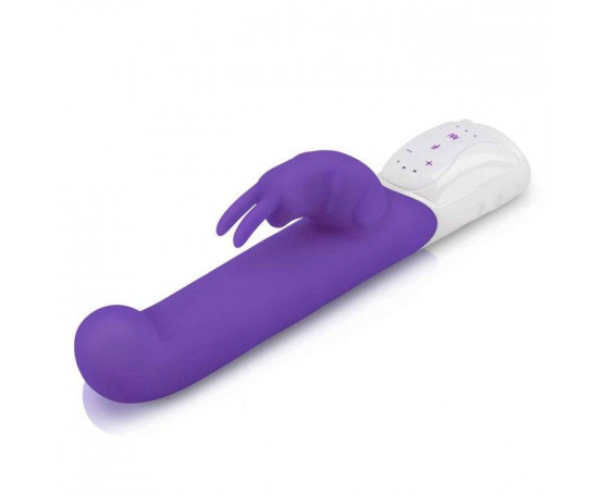 Фиолетовый вибромассажер для G-точки Come hither G-Spot Rabbit - 24,5 см.