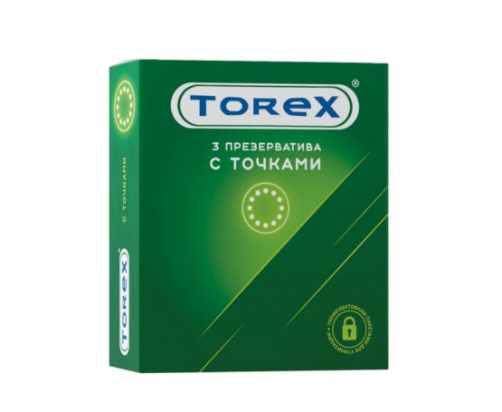 Текстурированные презервативы Torex  С точками  - 3 шт.