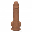 Коричневый фаллоимитатор Dual Density Silicone Studs - 21,5 см.