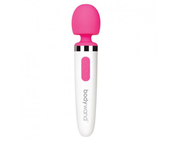Розово-белый перезаряжаемый жезловый вибратор Aqua Mini Rechargeable