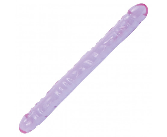 Двухсторонний фиолетовый фаллоимитатор Double Dong Purple Jellie - 46 см.
