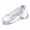 Прозрачный фаллоимитатор 8  Realistic Ribbed Glass Dildo - 20,3 см.