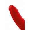Красная насадка на пенис для двойного проникновения Black Red - 16,5 см.