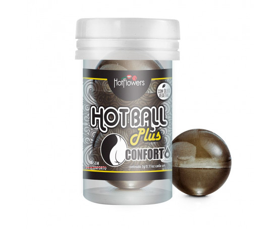 Анальный лубрикант на масляной основе Hot Ball Plus Conforto (2 шарика по 3 гр.)