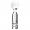Серебристый жезловый мини-вибратор с кристаллами Mini Massager Silver Edition