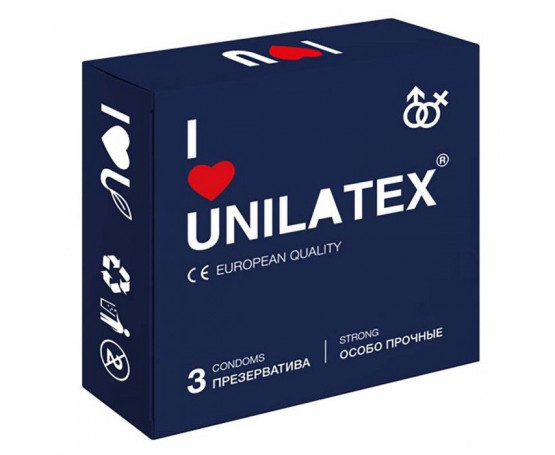 Ультрапрочные презервативы Unilatex Extra Strong - 3 шт.