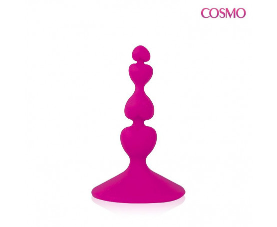 Ярко-розовый анальный стимулятор COSMO - 8 см.