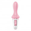 Розовый вибромассажер Air Pump Booty 5+ - 18,1 см.