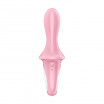 Розовый вибромассажер Air Pump Booty 5+ - 18,1 см.