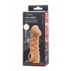 Телесная закрытая насадка с пучками шишечек Cock Sleeve 009 Size L - 17,6 см.