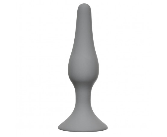 Серая малая анальная пробка Slim Anal Plug Small - 10,5 см.