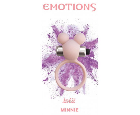 Розовое эрекционное виброколечко Emotions Minnie Light pink