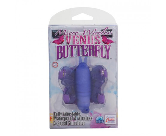 Фиолетовая вибробабочка на ремешках Micro Wireless Venus Butterfly