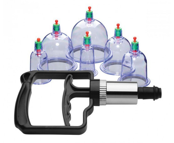 Набор помп для стимуляции Sukshen 6 Piece Cupping Set with Acu-Points