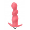 Розовая фигурная анальная вибропробка Spiral Anal Plug - 12 см.
