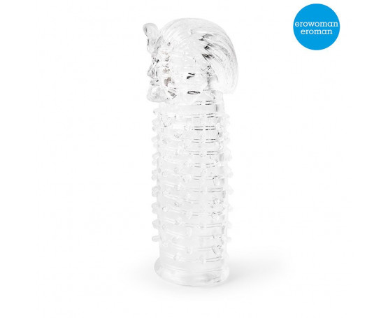 Закрытая прозрачная насадка на пенис Crystal Sleeve Faraon - 13,5 см.