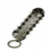 Дымчатая стимулирующая насадка с закрытой головкой SAMURAI PENIS SLEEVE BLACK - 14,5 см.