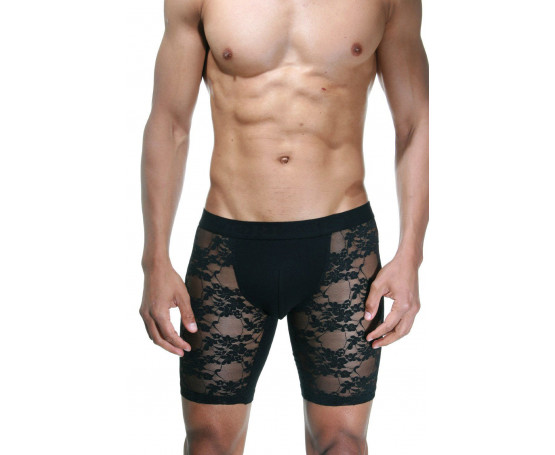 Мужские трусы-боксеры с кружевным вставками Doreanse Black Lace