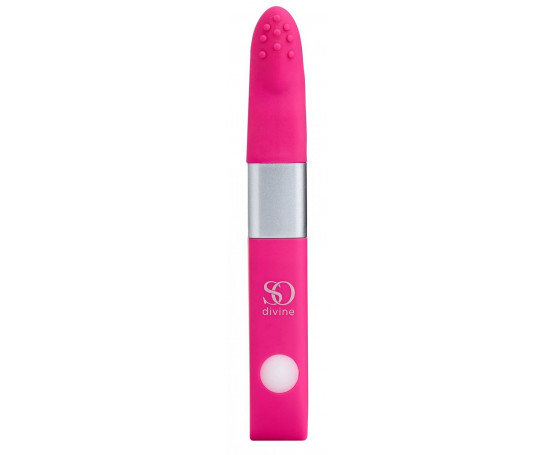 Ярко-розовый вибростимулятор Get Lucky USB Vibrator - 12 см.