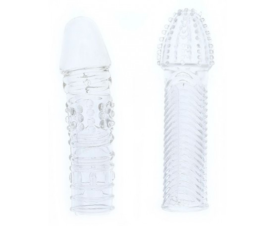 Комплект из 2 прозрачных насадок на пенис PENIS EXTENDER PACK