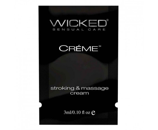 Крем для массажа и мастурбации Wicked Stroking and Massage Creme - 3 мл.