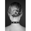 Чокер с надписью COLLIER STRASS SLAVE CUIR BOVIN