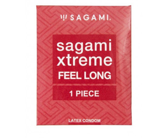 Утолщенный презерватив Sagami Xtreme Feel Long с точками - 1 шт.