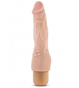 Телесный вибратор-реалистик с шипиками в основании Mr. Skin Cock Vibe 4 - 20,3 см.